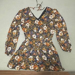 Chiffon long sleeve romper